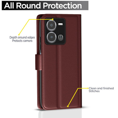 Pikkme Vivo Y35 Wallet brown flip case – photo 4