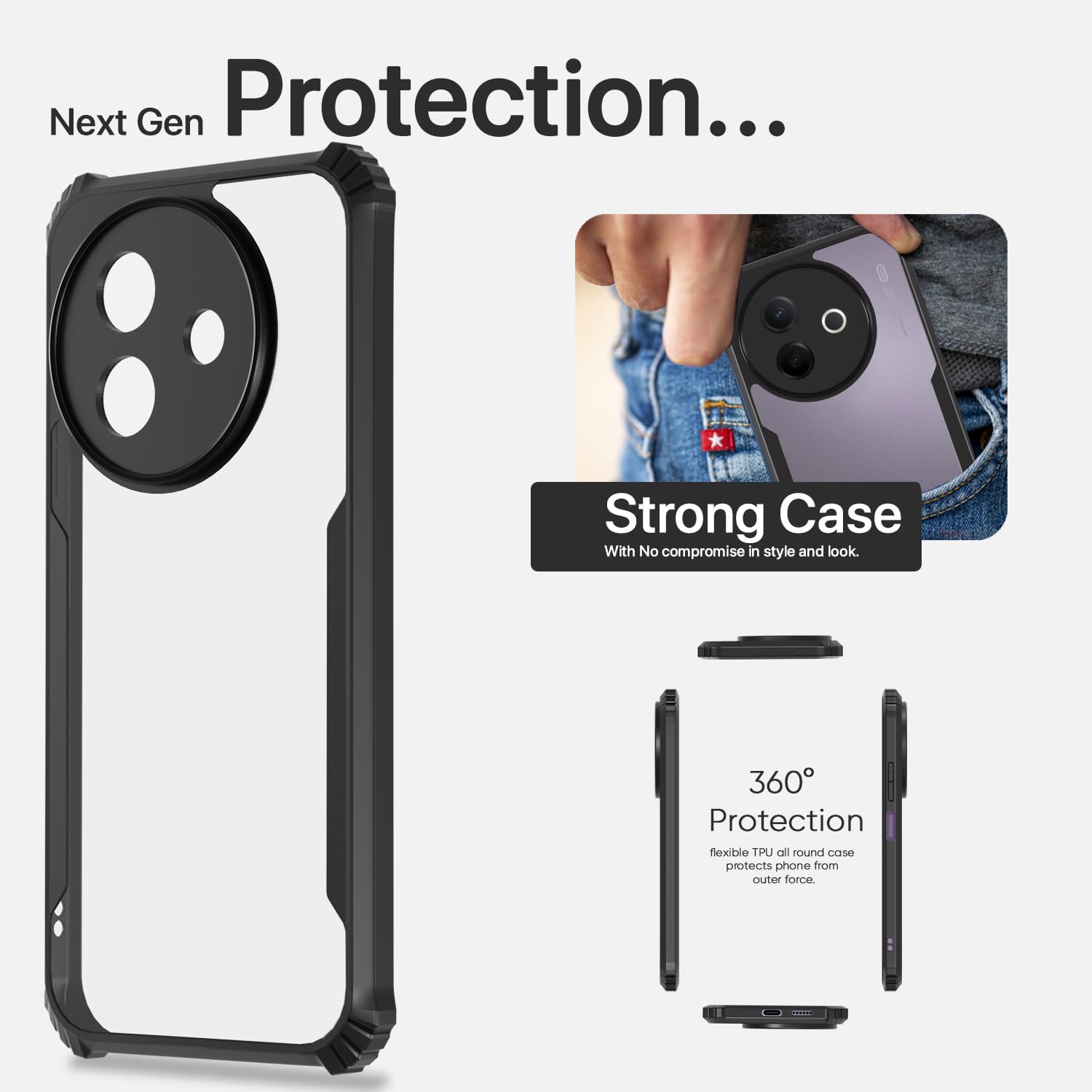 Pikkme Vivo Y39 Eagle Back Cover (Black)