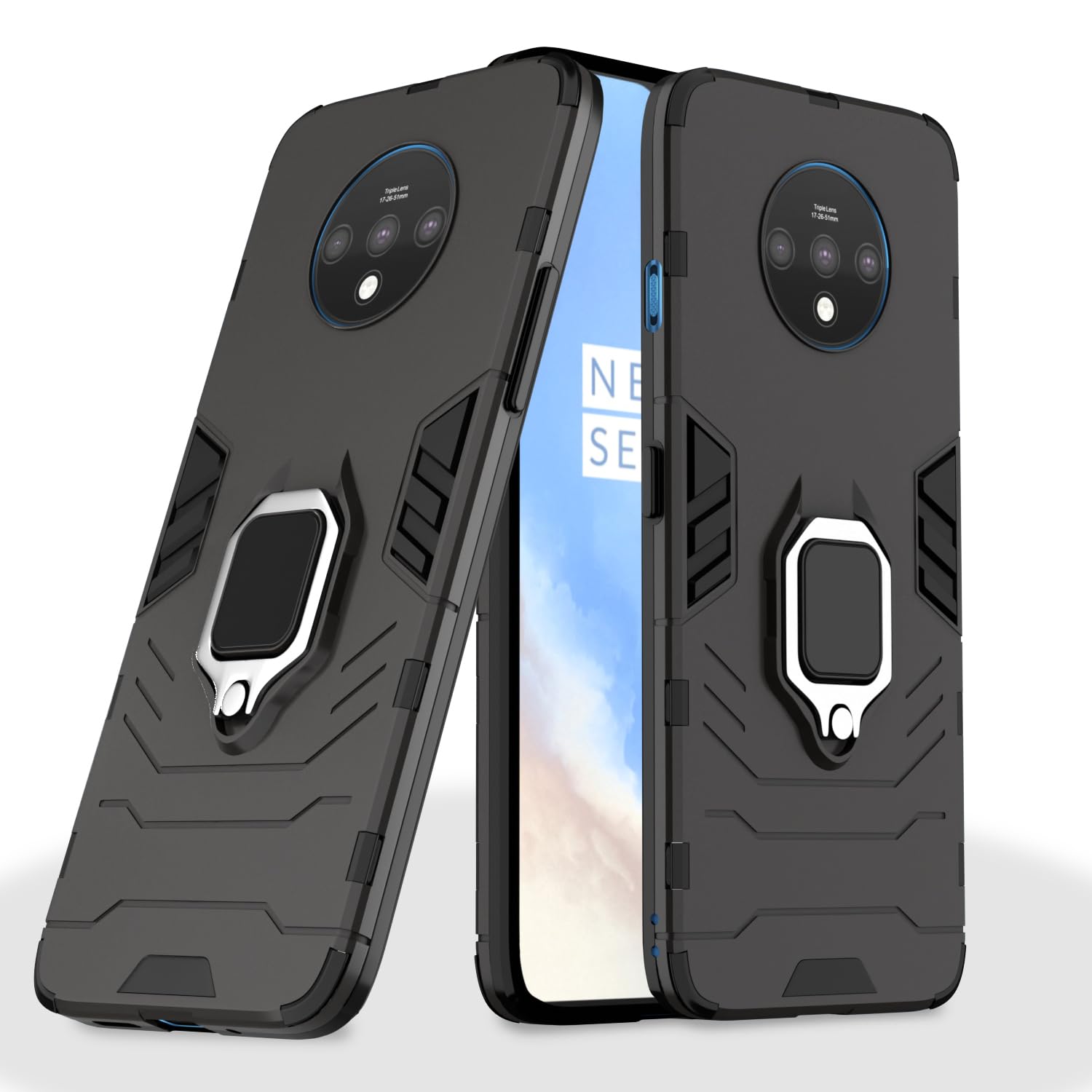OnePlus 7T phone cover in black by Pikkme