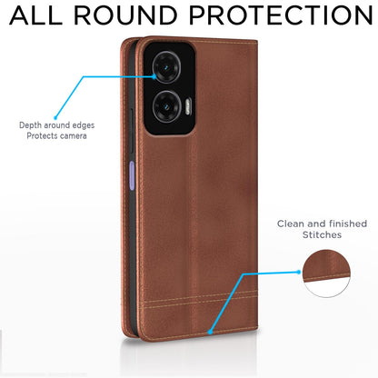 Brown Magnetic flip case for Moto G35 5G – Pikkme – photo 4