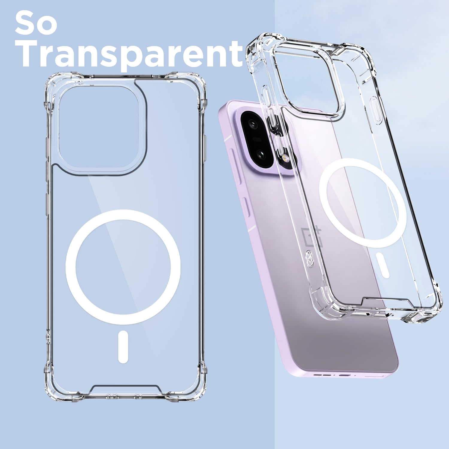 OnePlus 15 5G MagSafe phone cover in transparent mag-safe by Pikkme – photo 2