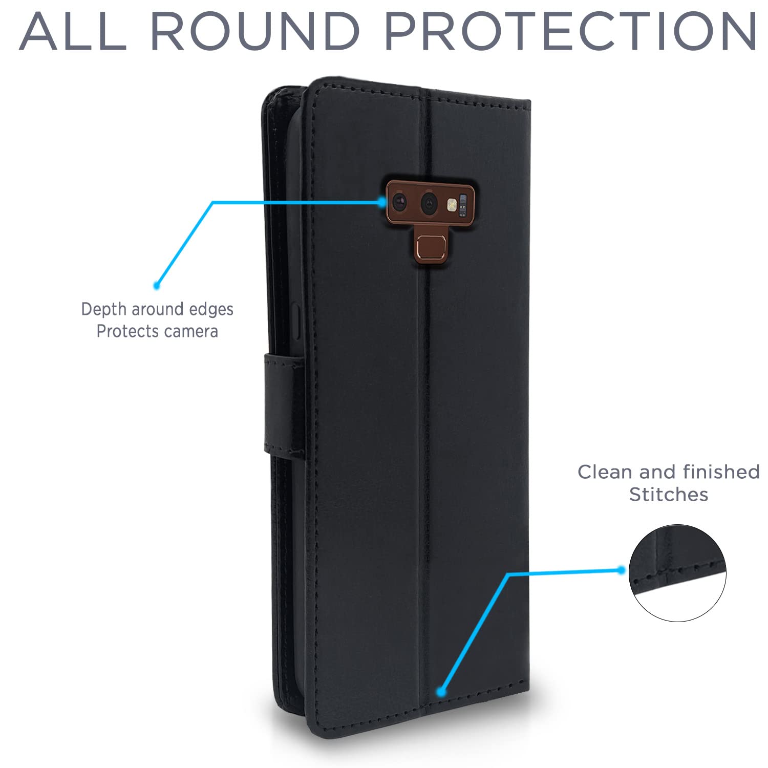 Pikkme black flip case for Samsung Note 9 – photo 4