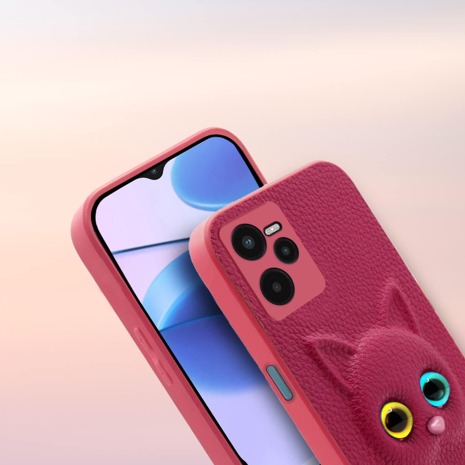 Pikkme Realme C35 Kitty Back Cover (Pink)