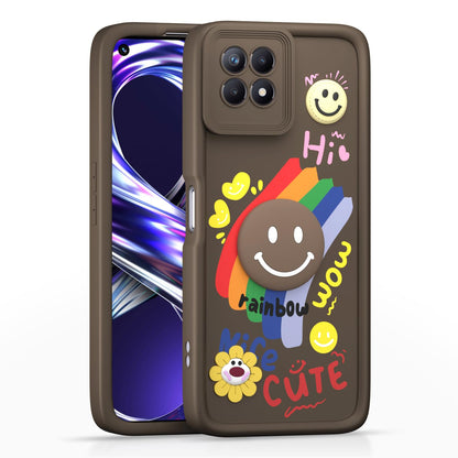 Brown back cover for Realme Narzo 50/8i 4G – Pikkme