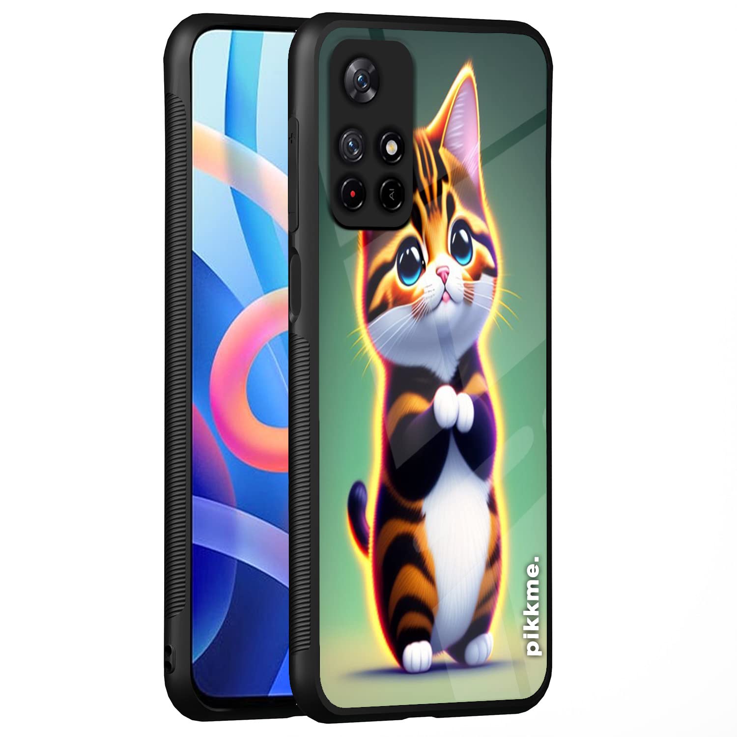 Pikkme Redmi Note 11T/Poco M4 Pro 5G Cat mobile back cover