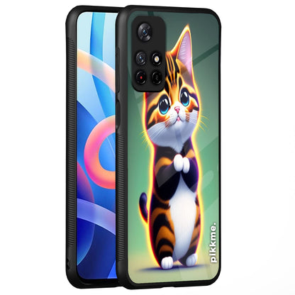 Pikkme Redmi Note 11T/Poco M4 Pro 5G Cat mobile back cover