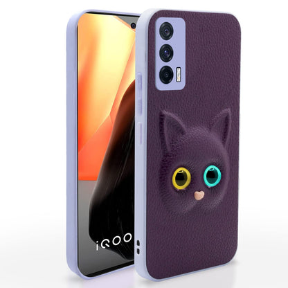 Pikkme iQOO 7 Legend Kitty Back Cover (Purple)