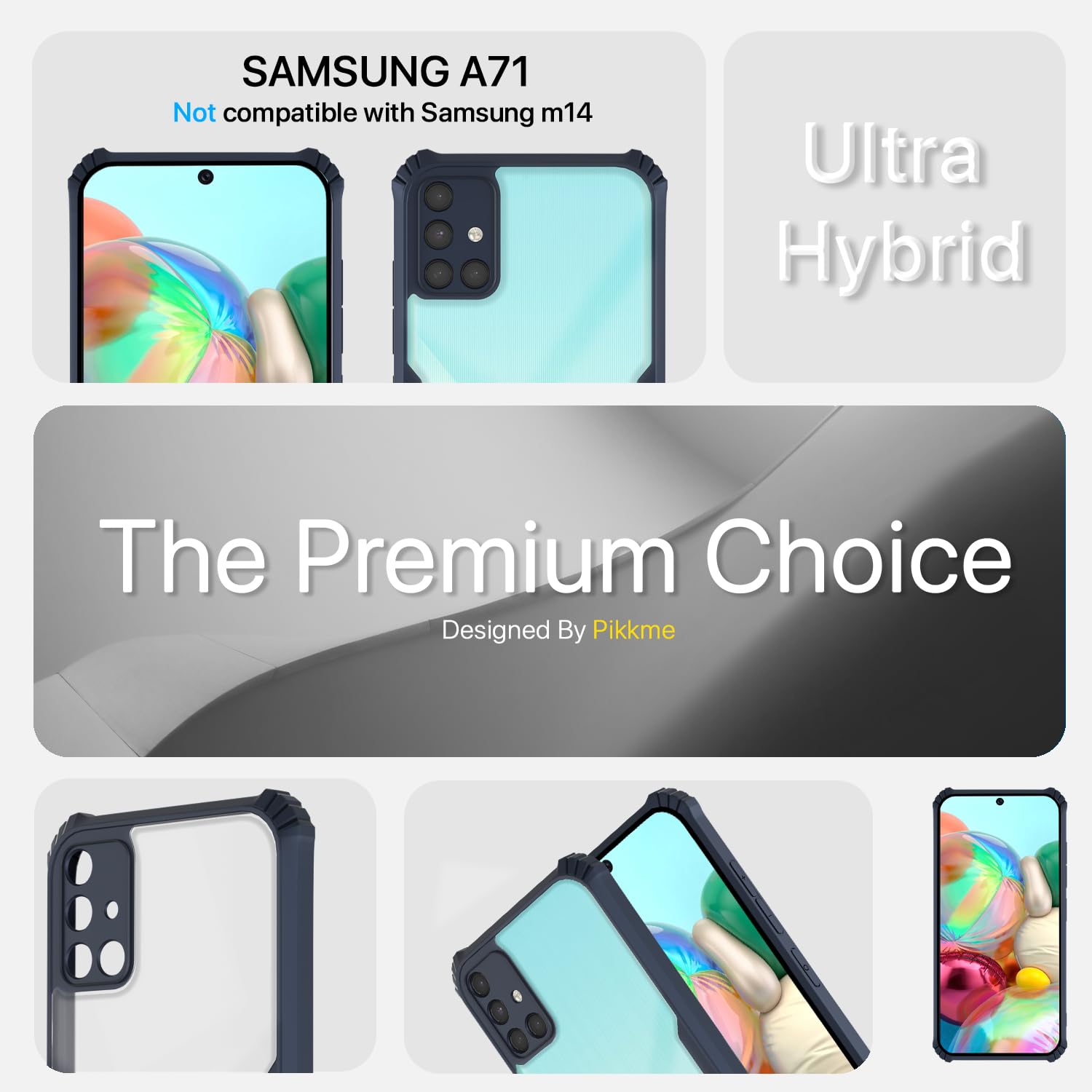 Samsung A71 mobile back cover in blue by Pikkme – photo 3
