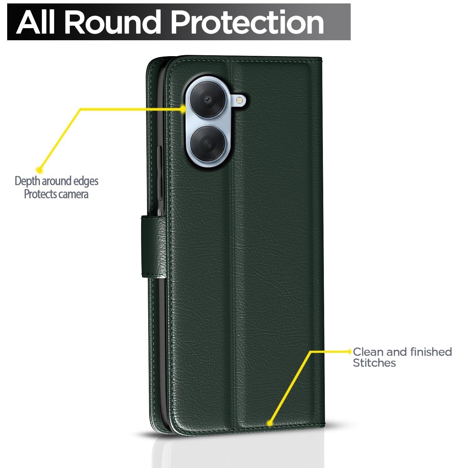 Pikkme green wallet flip cover for Redmi A7 – photo 4