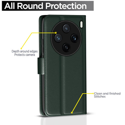 Green wallet flip cover for Vivo X200 5G – Pikkme – photo 4