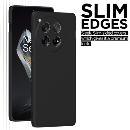 Pikkme One Plus 12 5G Soft Matte Silicone Shockproof Case (Black)