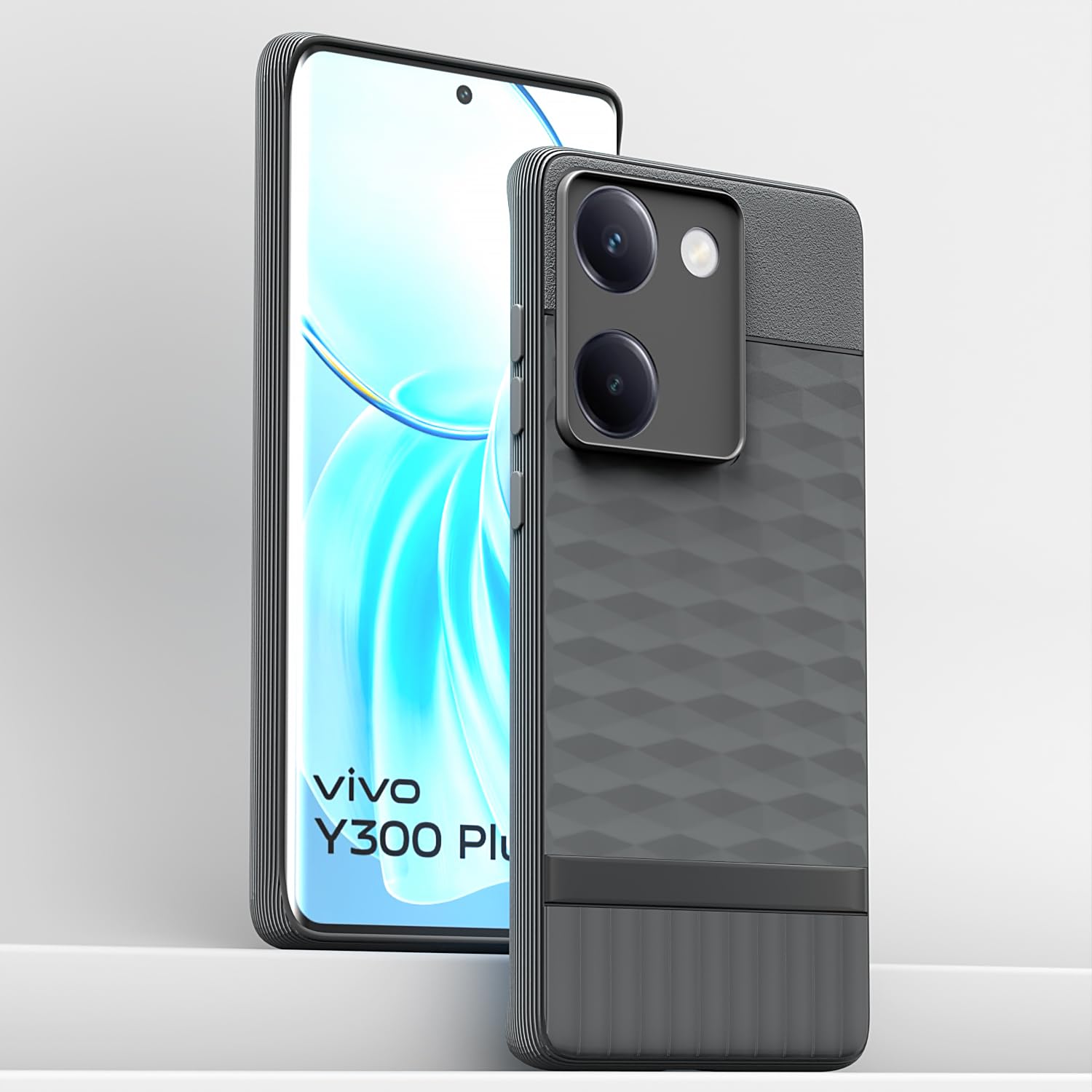 Pikkme Vivo Y300 Plus 5G Shockproof Soft Flexible Gencase Back Cover (Grey)