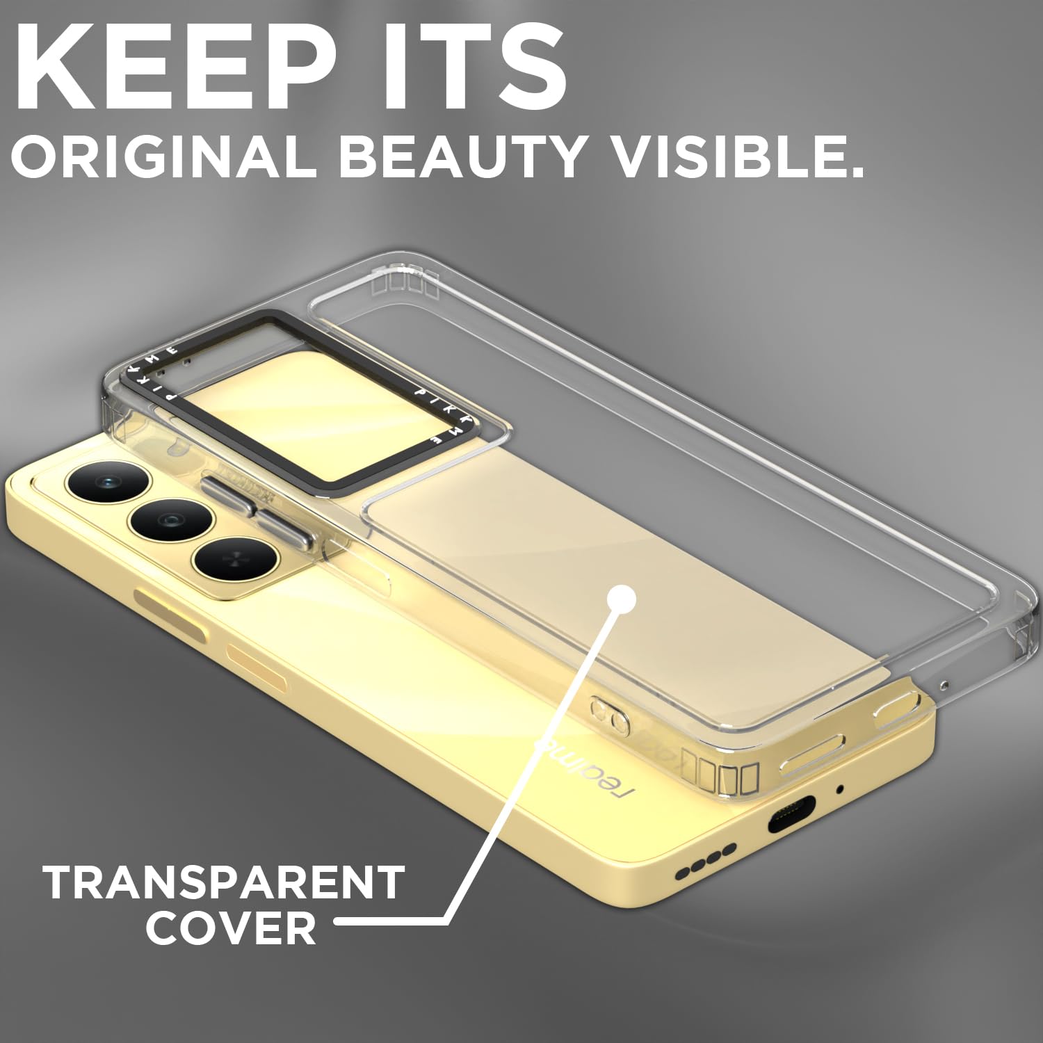 Pikkme transparent Hybrid mobile back cover for Realme Narzo 80x/P3x/14X 5G – photo 2