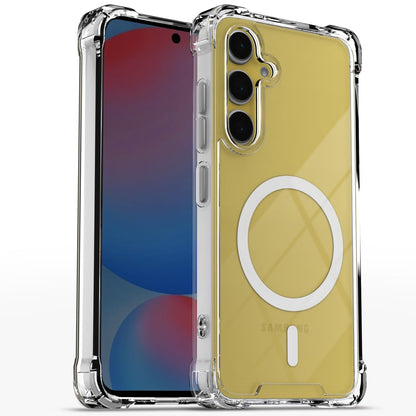 Transparent mag-safe MagSafe mobile back cover for Samsung S25 FE 5G – Pikkme