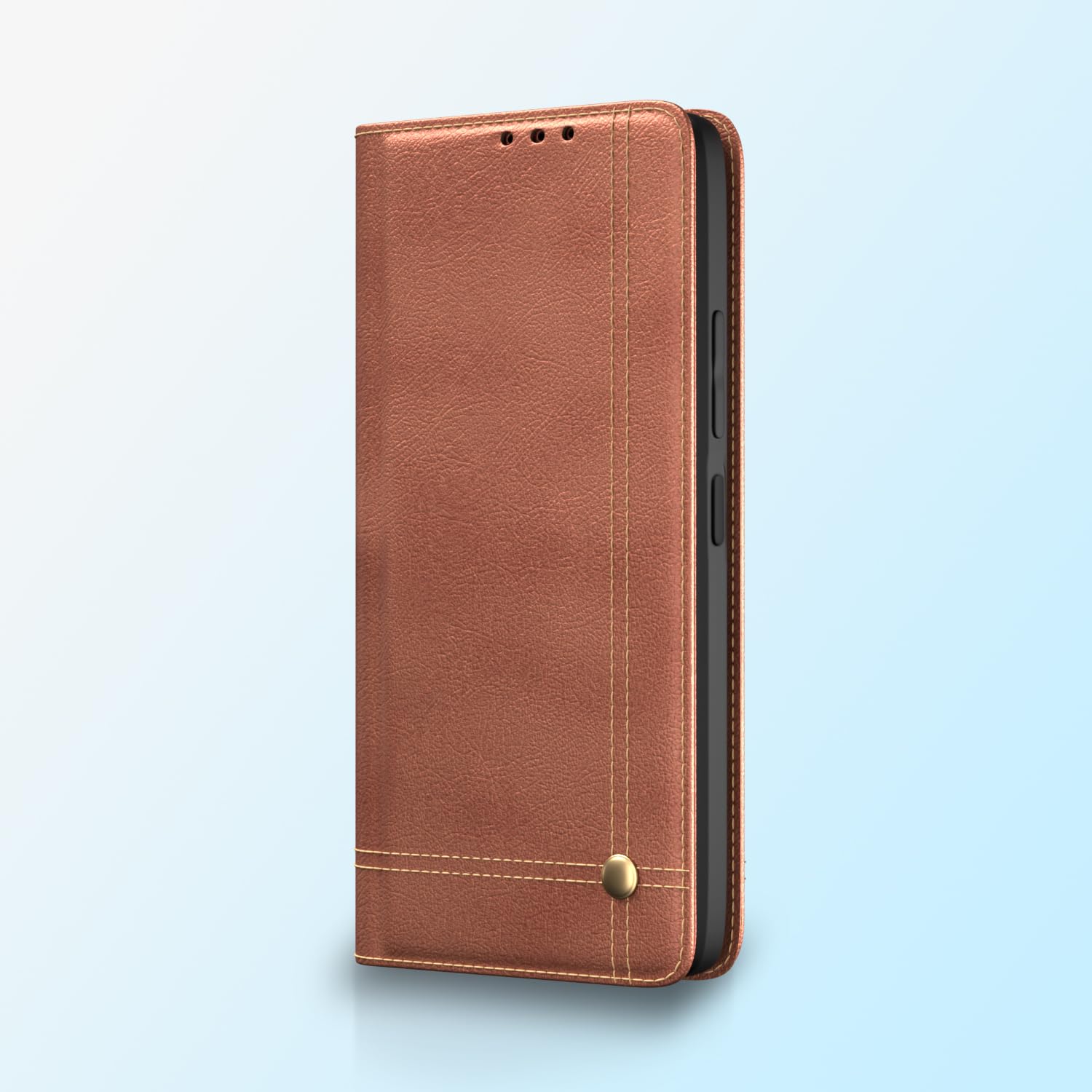 Realme 10 Pro Plus 5G Magnetic wallet flip cover in brown by Pikkme – photo 6