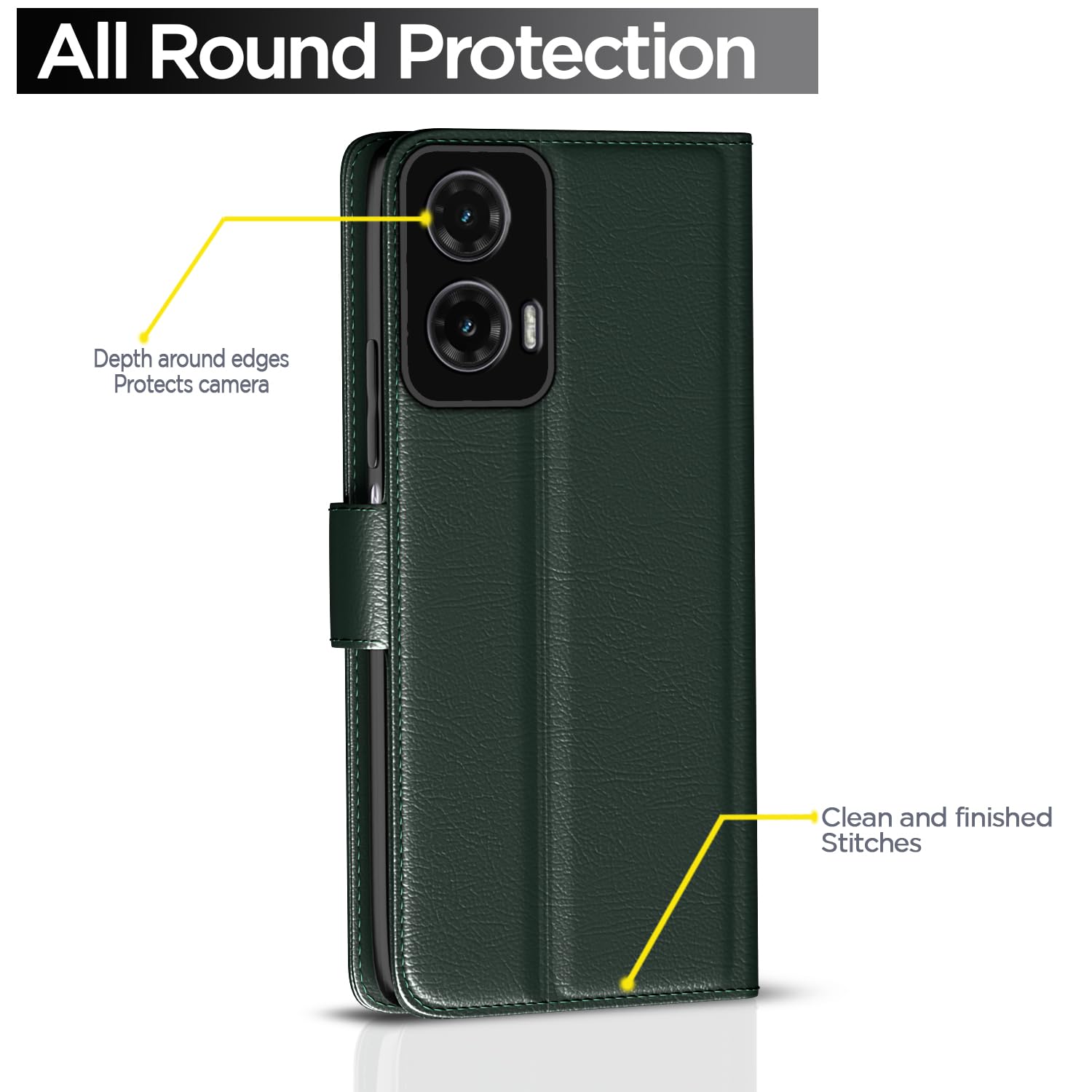 Pikkme green wallet flip cover for Moto G35 5G – photo 4