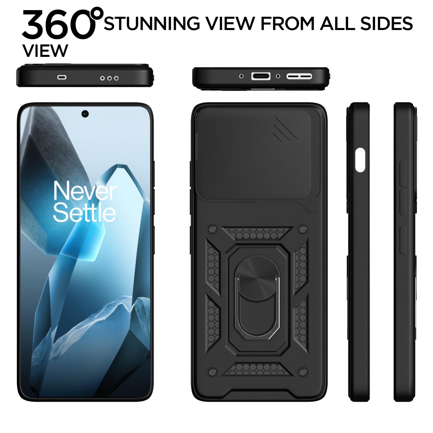 Pikkme black D10 Camera Shield phone cover for OnePlus 13 5G/360 – photo 5