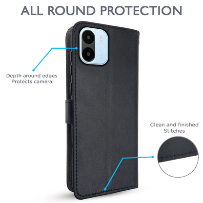 Pikkme Redmi A1/A2 black wallet flip cover – photo 4