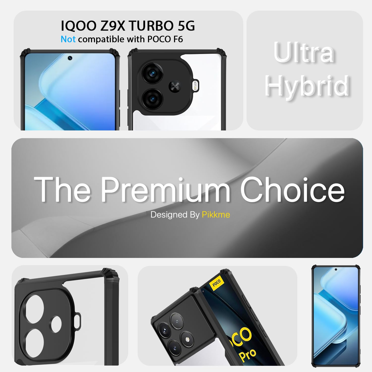 Pikkme iQOO Z9x Turbo/Vivo Y200 GT 5G black mobile cover – photo 3