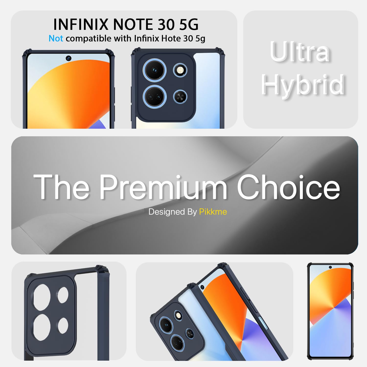 Pikkme Infinix Note 30 5G blue mobile back cover – photo 3