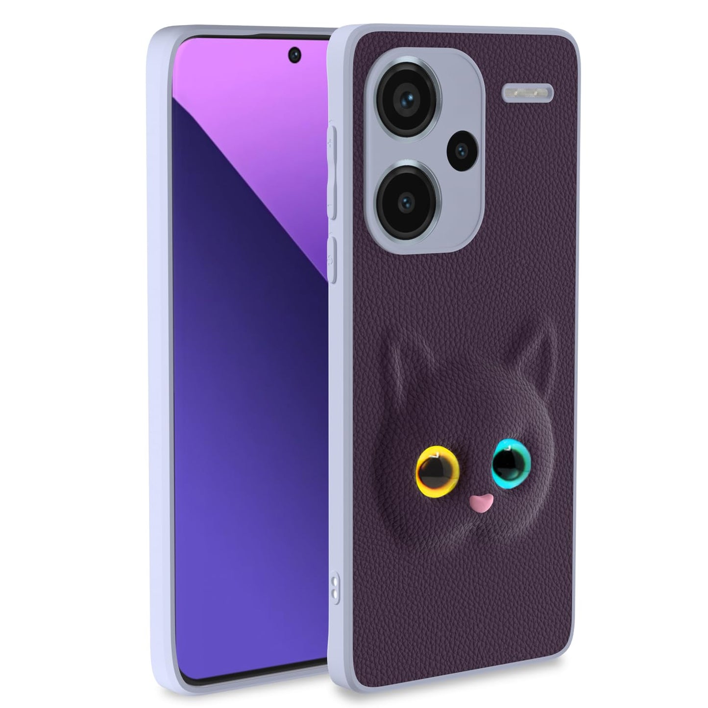 Pikkme  Redmi Note 13 Pro Plus 5G Kitty Back Cover (Purple)