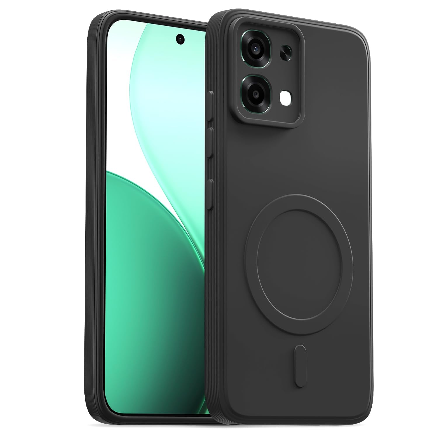 Pikkme black mobile back cover for Oppo F31/F33 5G