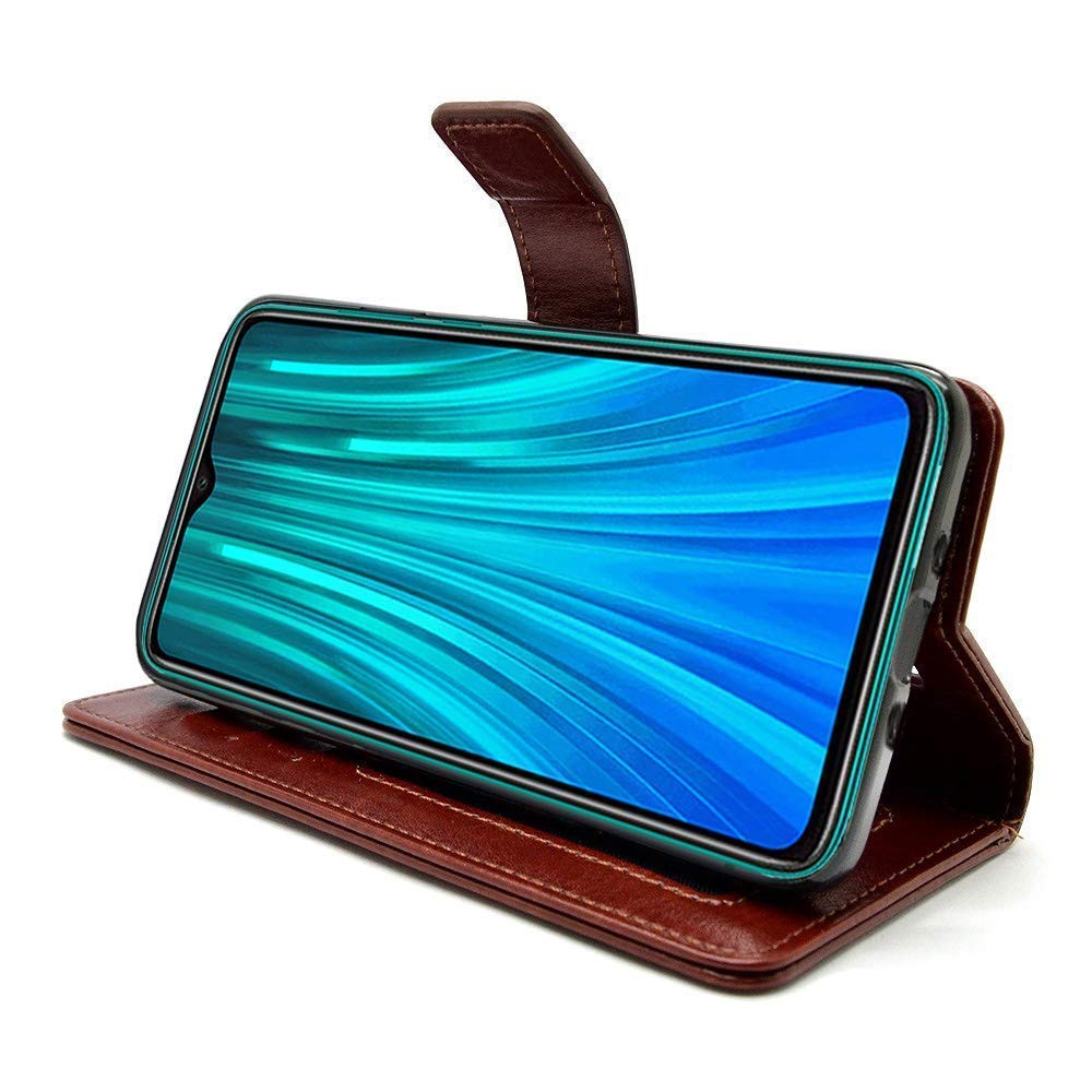 Realme Narzo 20 wallet flip cover in brown by Pikkme – photo 2