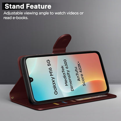Pikkme Samsung M16 5G brown flip case – photo 3