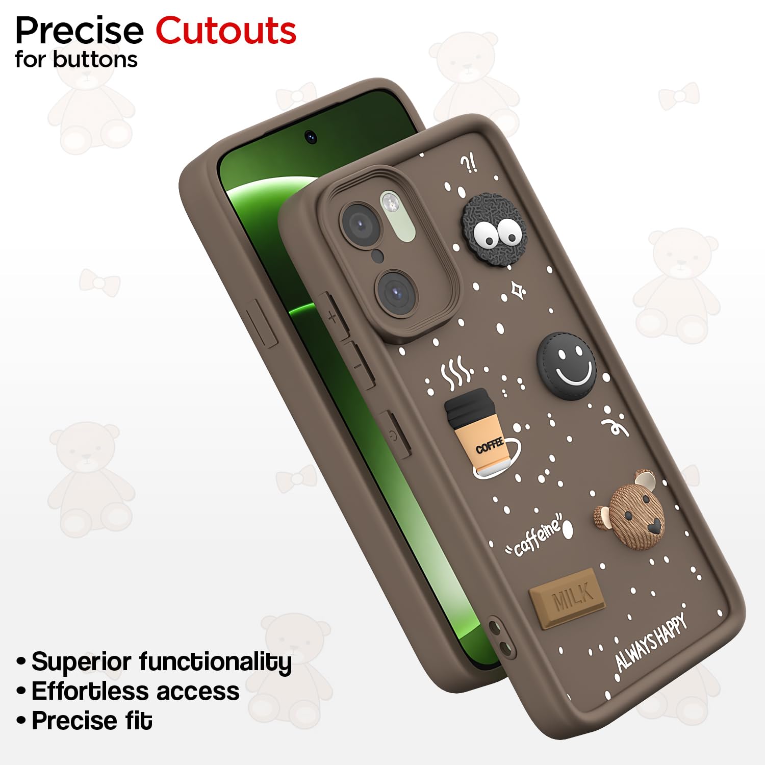 Pikkme brown Silicone back cover for OnePlus 15R 5G/3D – photo 6