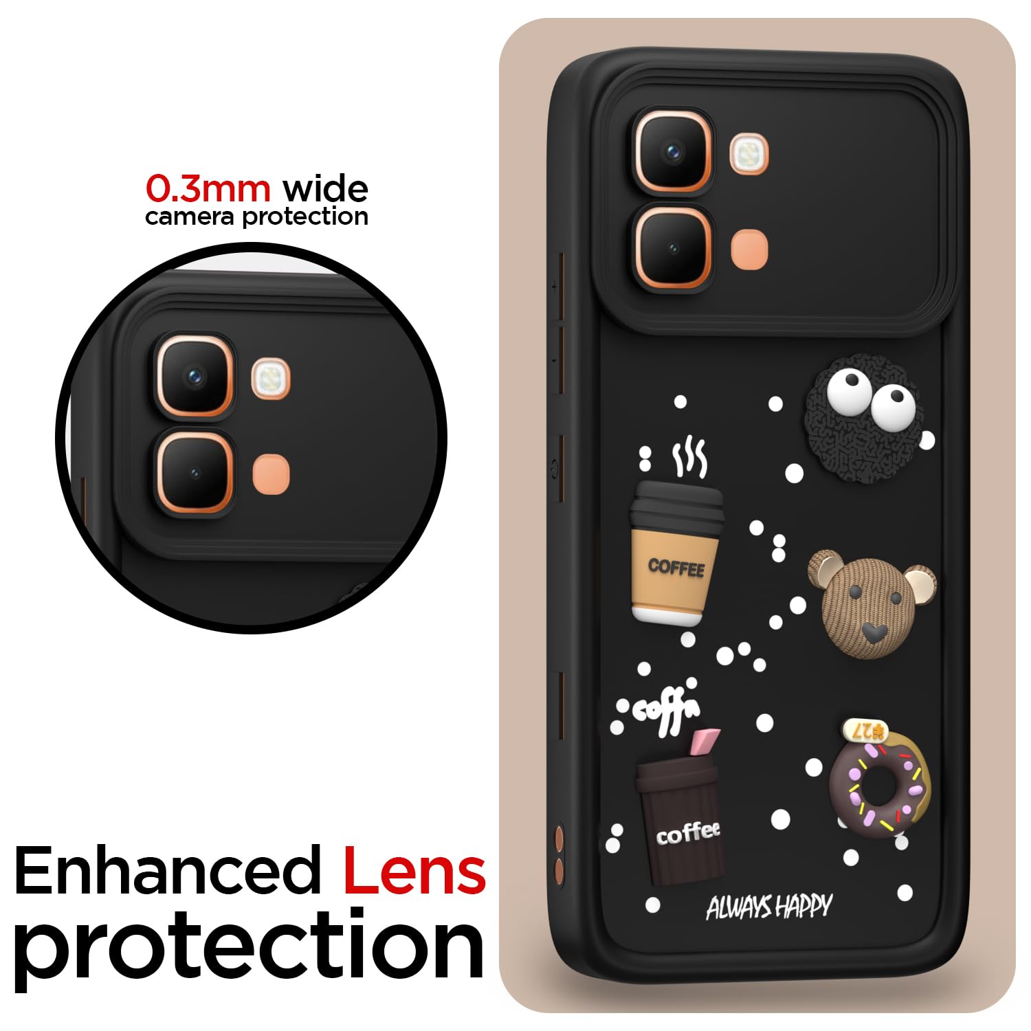 Pikkme Infinix Note Edge 5G/3D Silicone black phone cover – photo 5