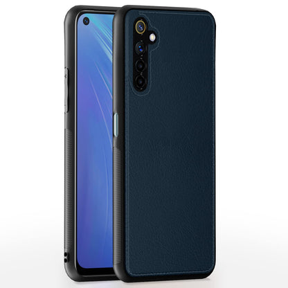 Realme 6 LeatherBack Back Cover – Blue