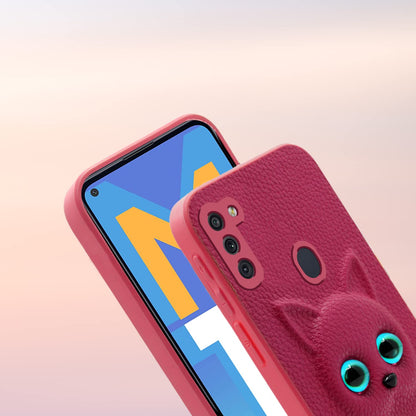 Pikkme Samsung Galaaxy M11 Kitty Back Cover (Pink)