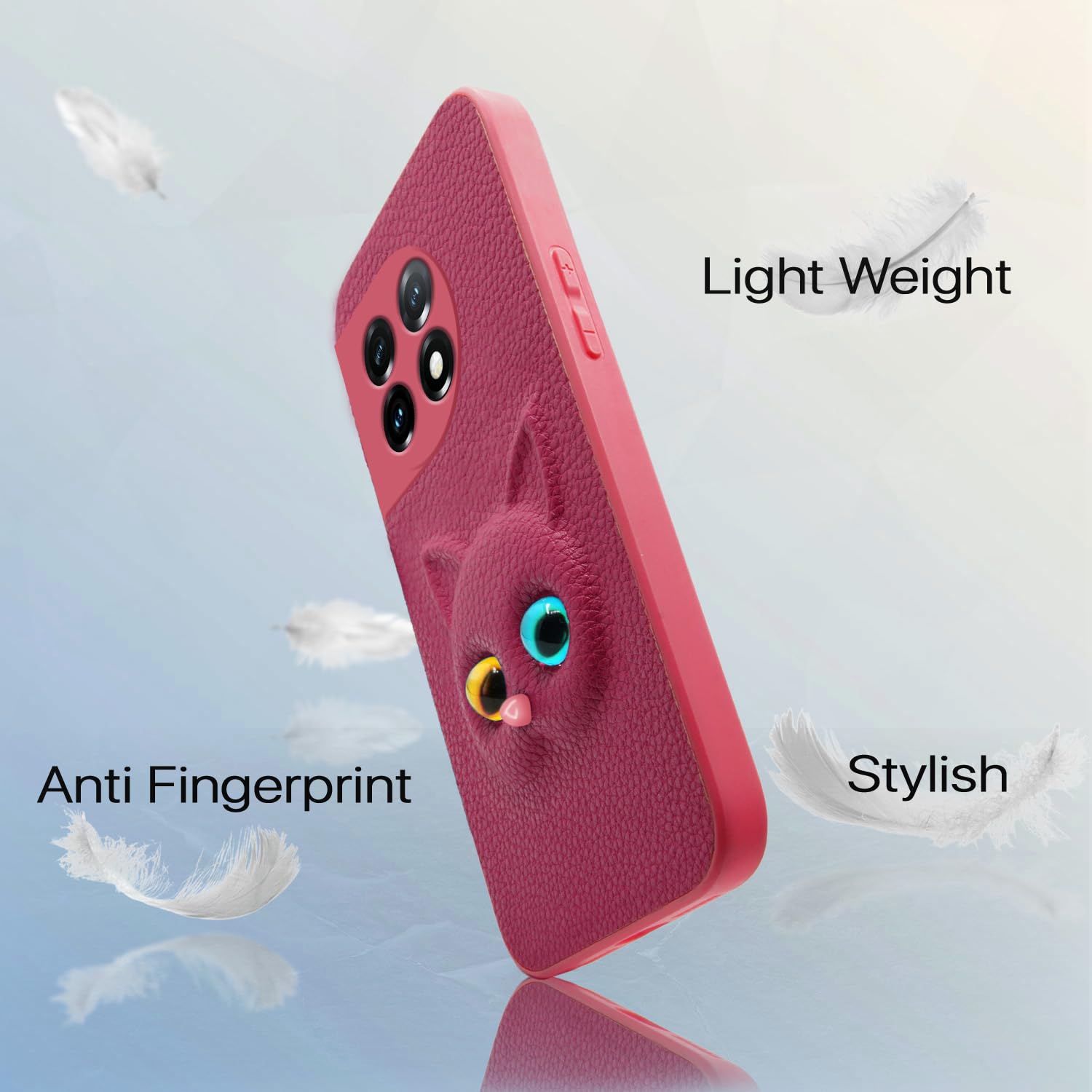 OnePlus 11 Cat phone cover in pink by Pikkme – photo 2
