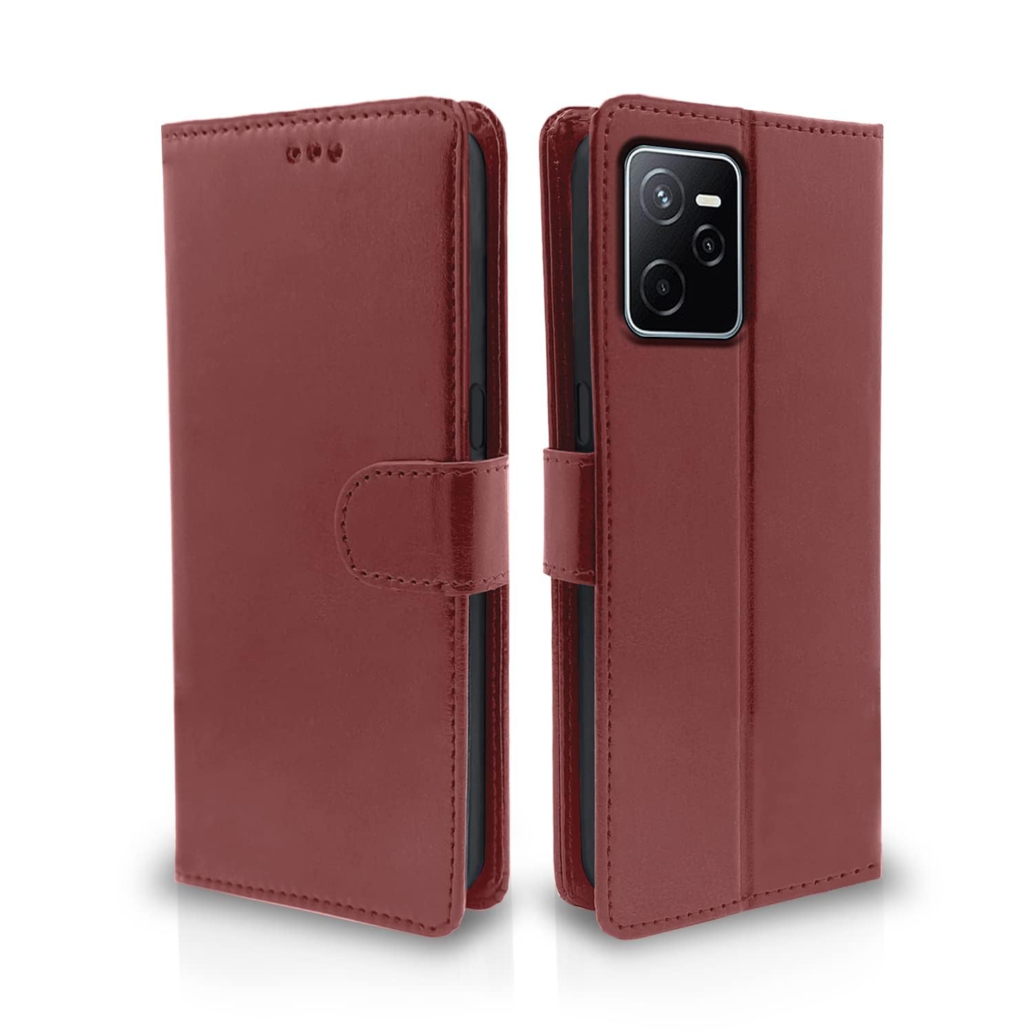 Brown flip cover for Realme Narzo 50A Prime – Pikkme