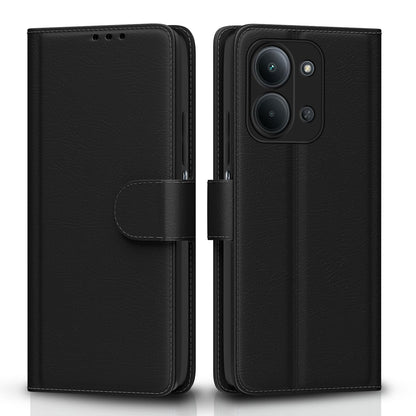 Pikkme black wallet flip cover for Redmi 15C 5G