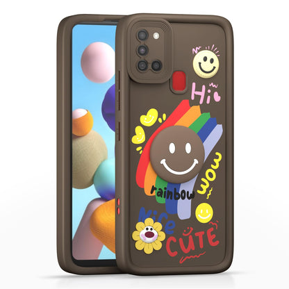 Brown Soft Silicone phone cover for Samsung A21s – Pikkme