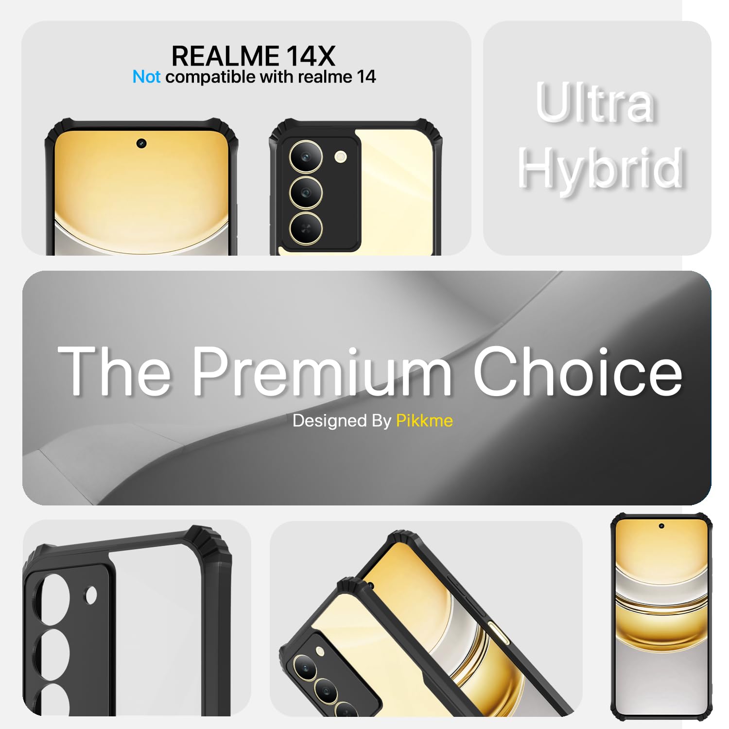 Pikkme black Clear mobile cover for Realme Narzo 80x/P3x/14X 5G – photo 2