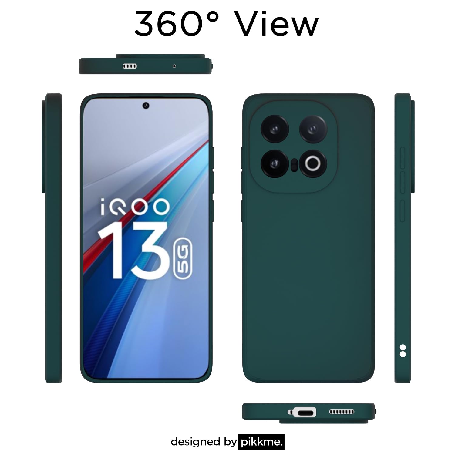 Green Matte mobile back cover for iQOO 13 5G – Pikkme – photo 4