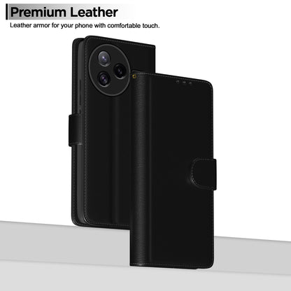 Pikkme Poco F7 Pro 5G Vintage Flip Cover (Black)