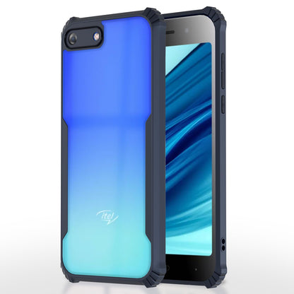 Pikkme blue Clear back cover for Itel A25