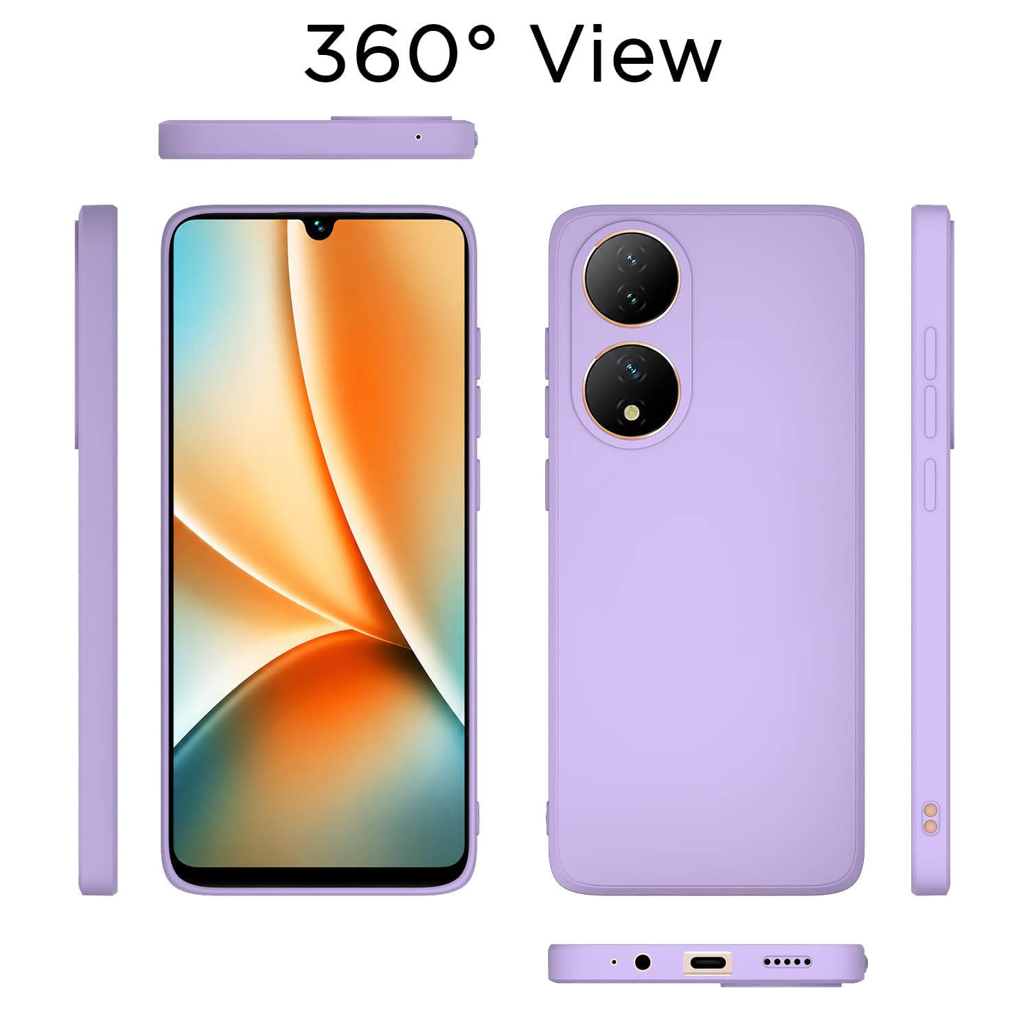 Pikkme purple Matte mobile back cover for Vivo Y100 5G – photo 4