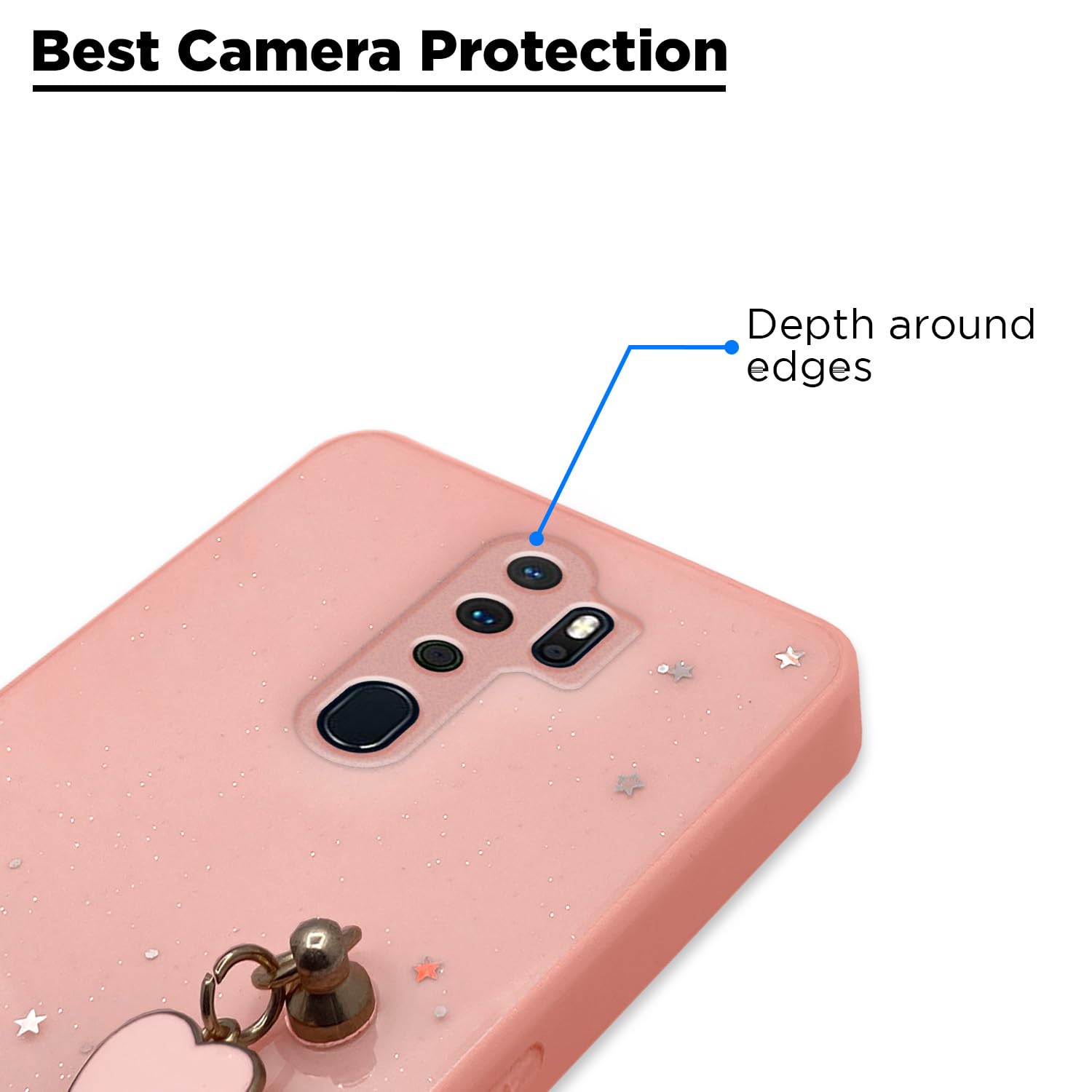 Oppo A5 2020/A9 2020 Chain back cover in pink by Pikkme – photo 2
