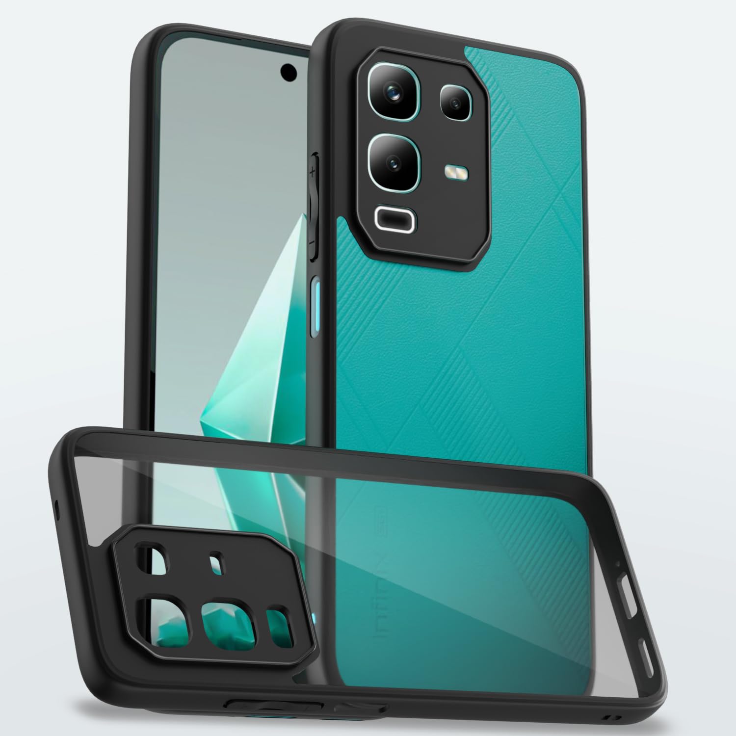 Pikkme black mobile back cover for Infinix Note 50x 5G