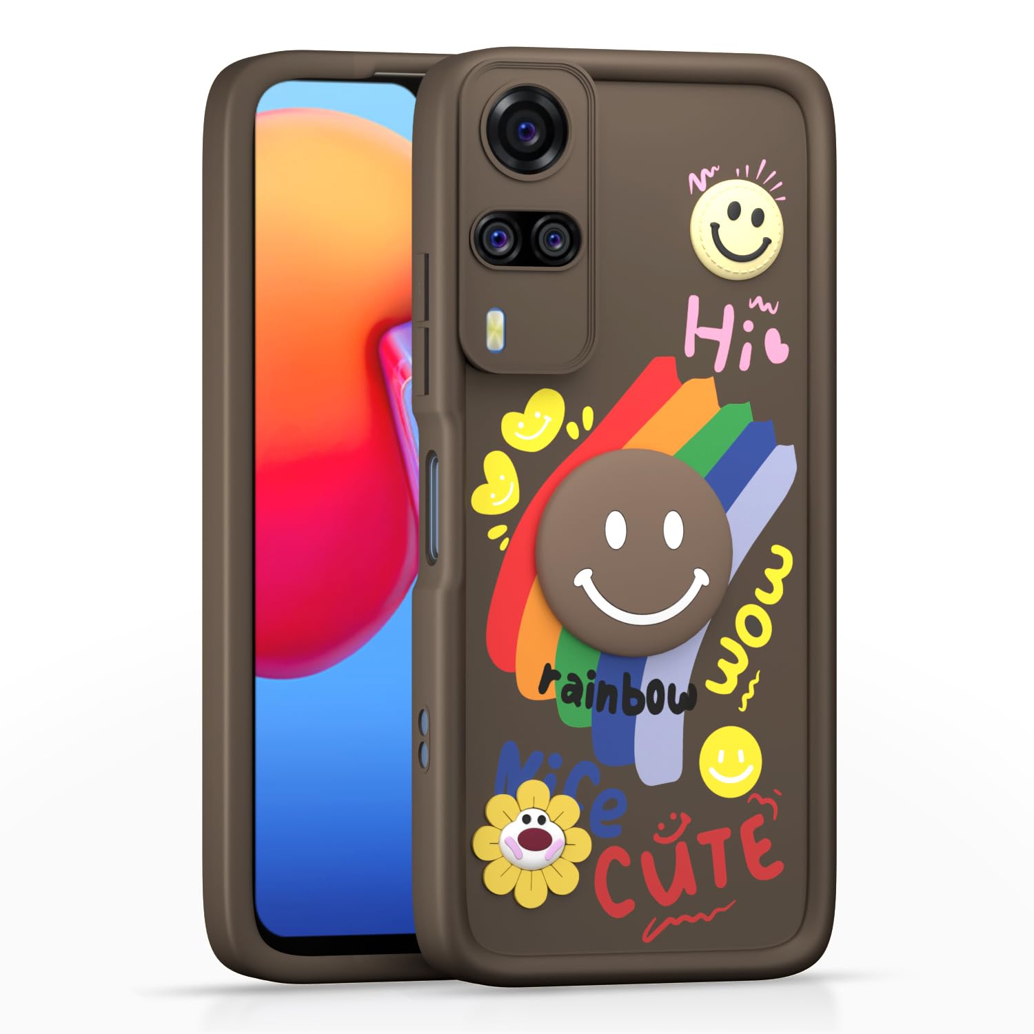 Brown Soft Silicone mobile back cover for Vivo Y31/Y51 – Pikkme