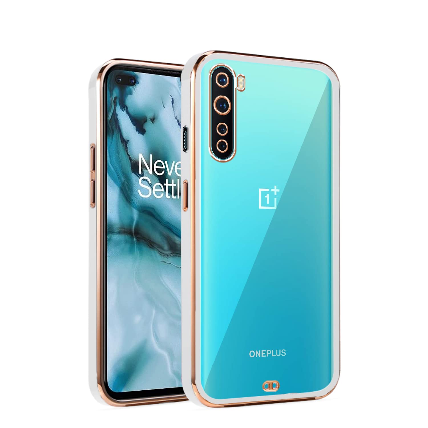 OnePlus Nord back cover in white by Pikkme