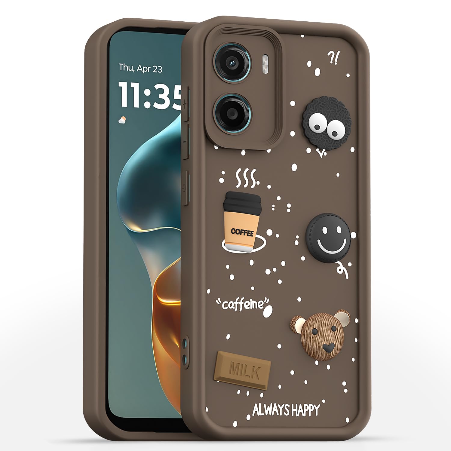 Brown mobile cover for Moto G05/3D – Pikkme