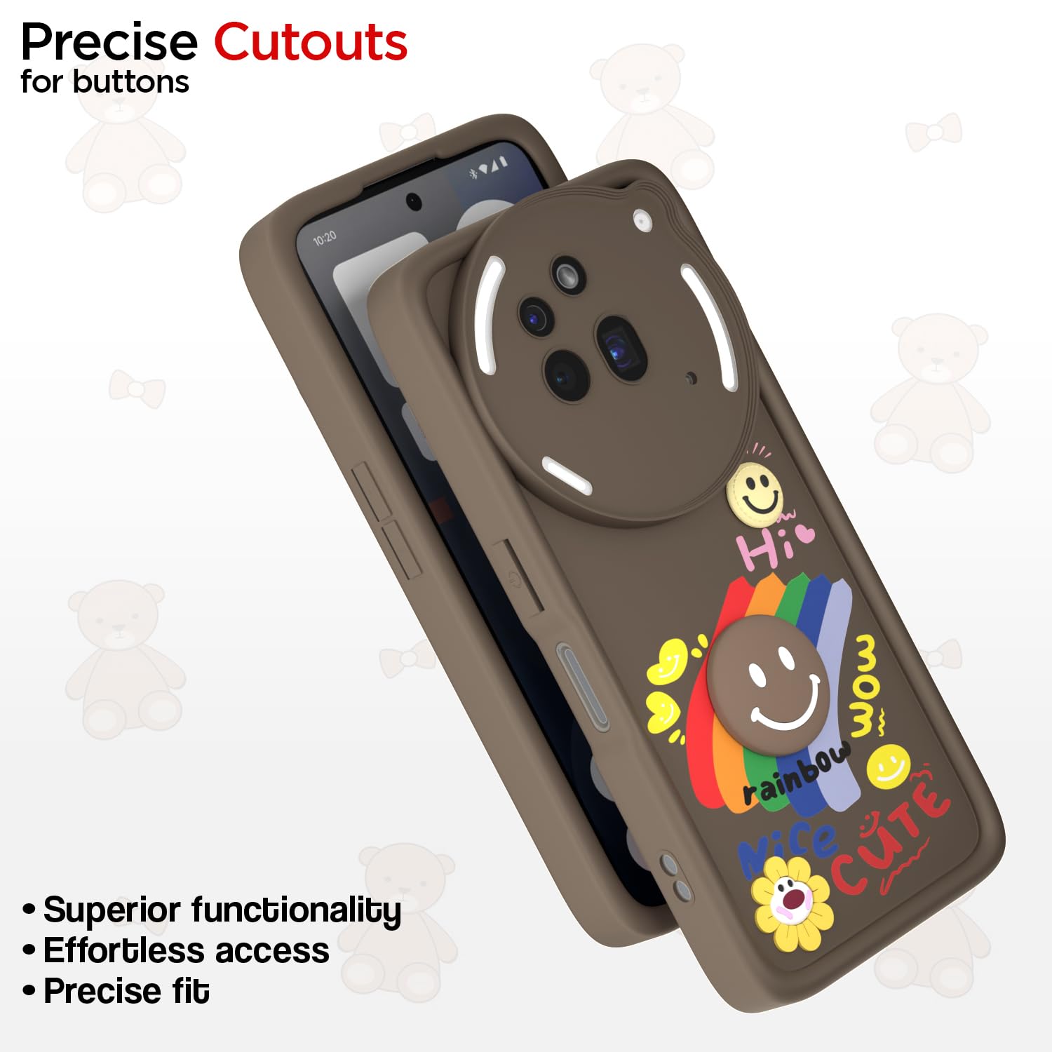 Pikkme Nothing Phone 3a Pro 5G brown mobile back cover – photo 6