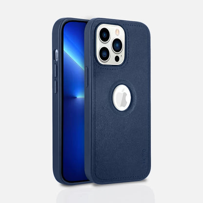 iPhone 13 Pro Max Leather back cover in blue by Pikkme