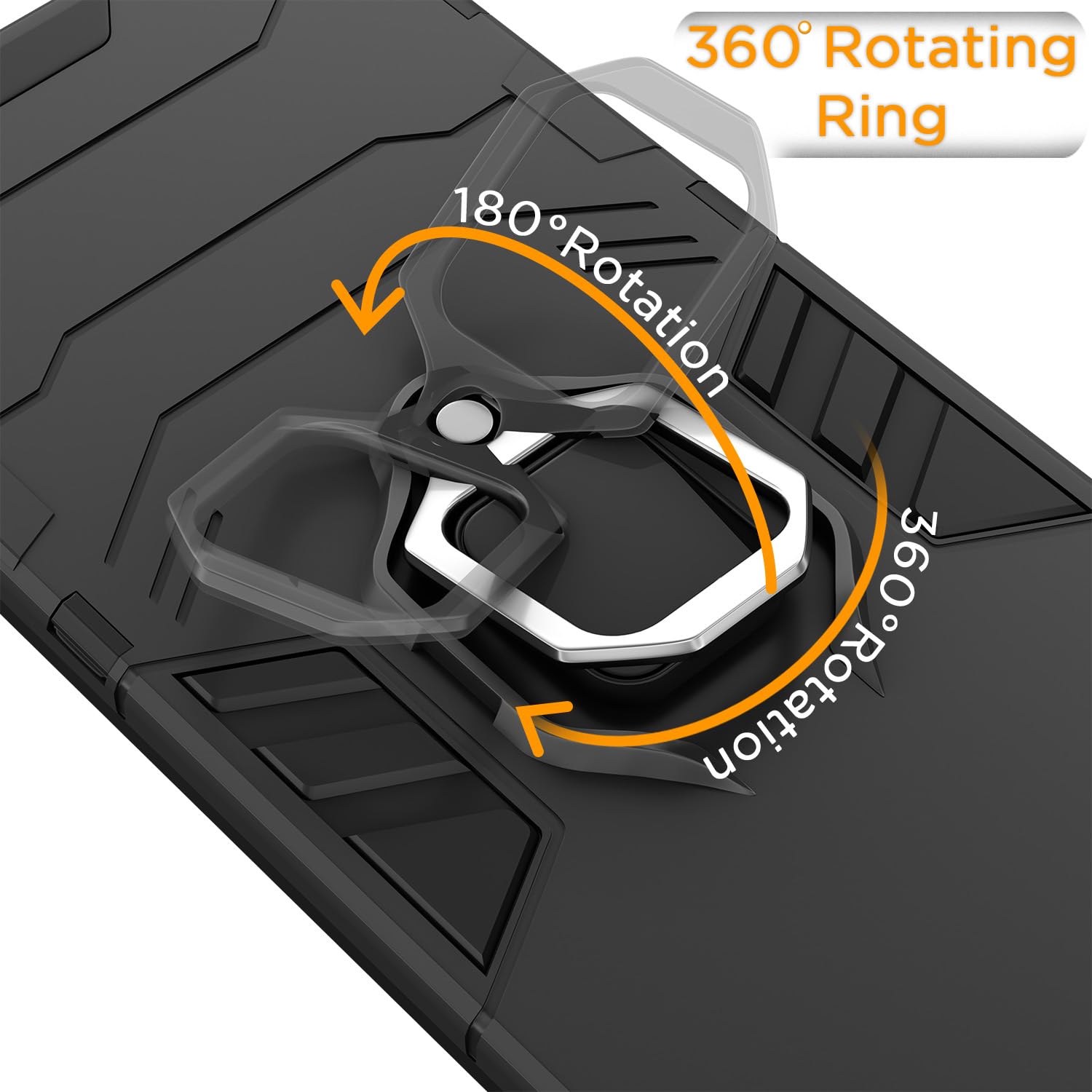 Pikkme Redmi Note 7 / Note 7 Pro/Note 7s D5 Tough Armor Back Cover | Black