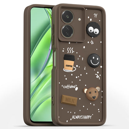 Brown back cover for Redmi 13C 4G/3D – Pikkme